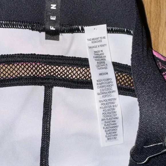 SAVAGE X FENTY Flow High-Waist Trimmed Legging Pink Palace Slowburn Lace Size M - Picture 11 of 12